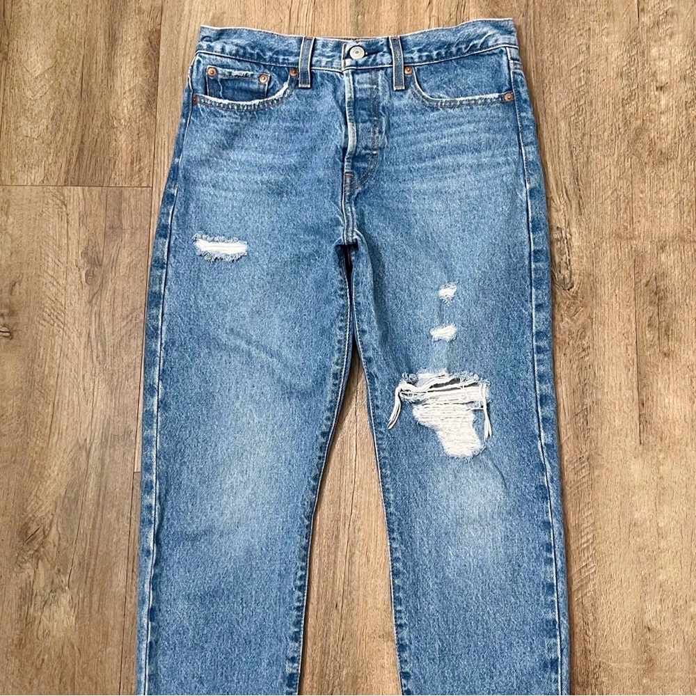 Levi’s Premium Womens Jean Wedgie Icon Athens Asleep Blue High Rise Sz 28 - Picture 6 of 12
